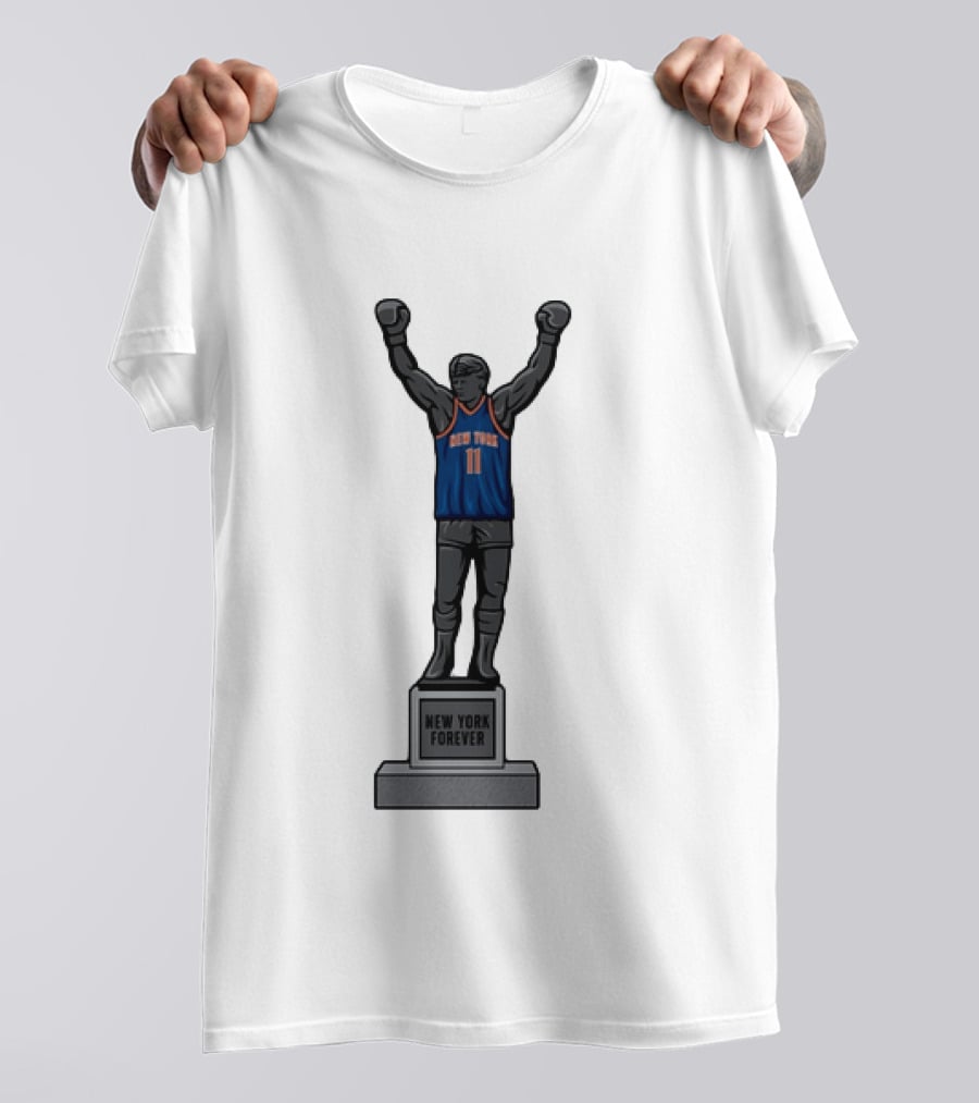 New York Knicks Jalen Brunson Forever Rocky Balboa Statue 11 Jersey T-Shirt