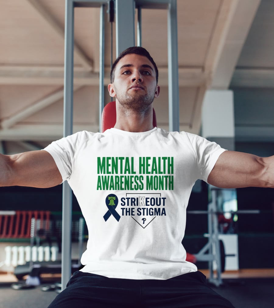 Philadelphia Phillies Mental Health Awareness Month Strikeout The Stigma T-Shirt