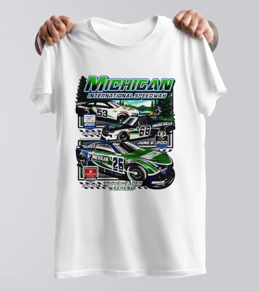 2026 Michigan International Speedway June 16 Race With Cars 58 And 88 T-Shirt