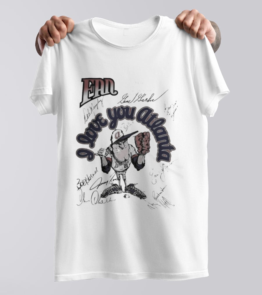 Bobby Cox I Love You Braves Baseball Caricature 1979 T-Shirt