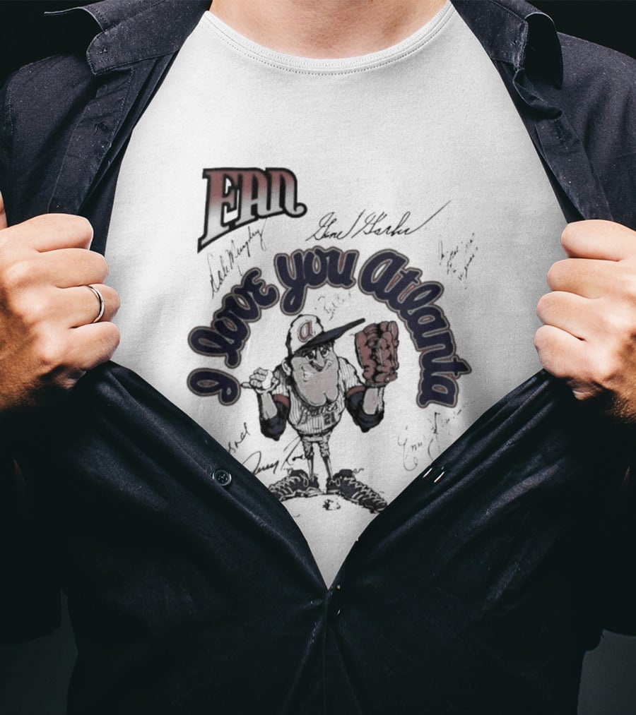 Bobby Cox I Love You Braves Baseball Caricature 1979 T-Shirt