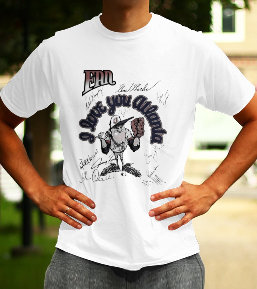 Bobby Cox I Love You Braves Baseball Caricature 1979 T-Shirt
