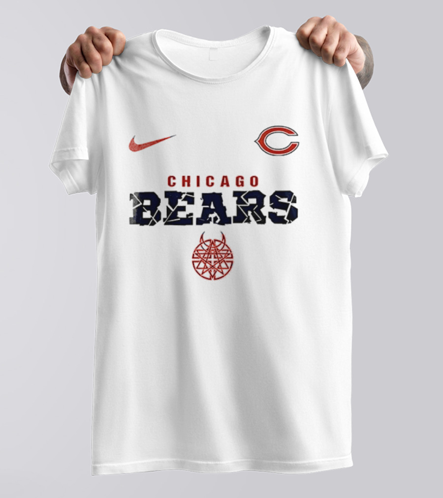 Chicago Bears Nike Disturbed Down With The Sickness Collaboration T-Shirt