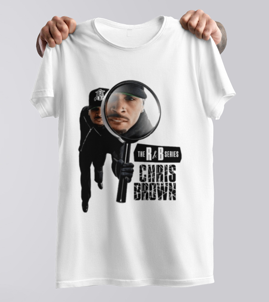 Chris Brown R&B Series Magnified Music Icon Magnifying Glass T-Shirt