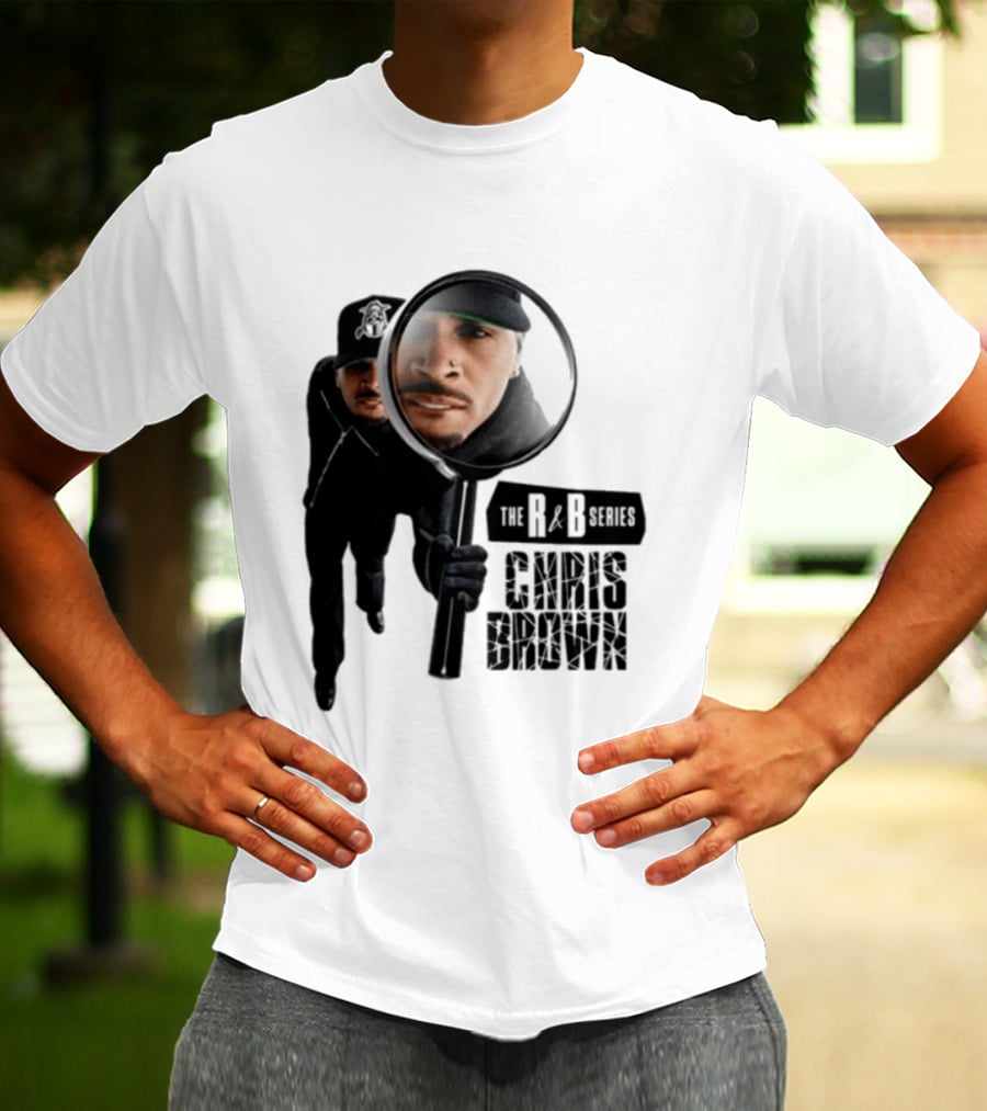 Chris Brown R&B Series Magnified Music Icon Magnifying Glass T-Shirt