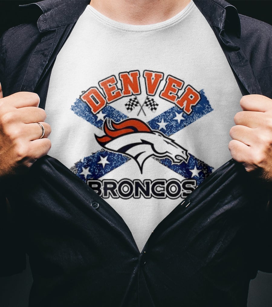 Denver Broncos Dukes Of Hazzard Caricature T-Shirt