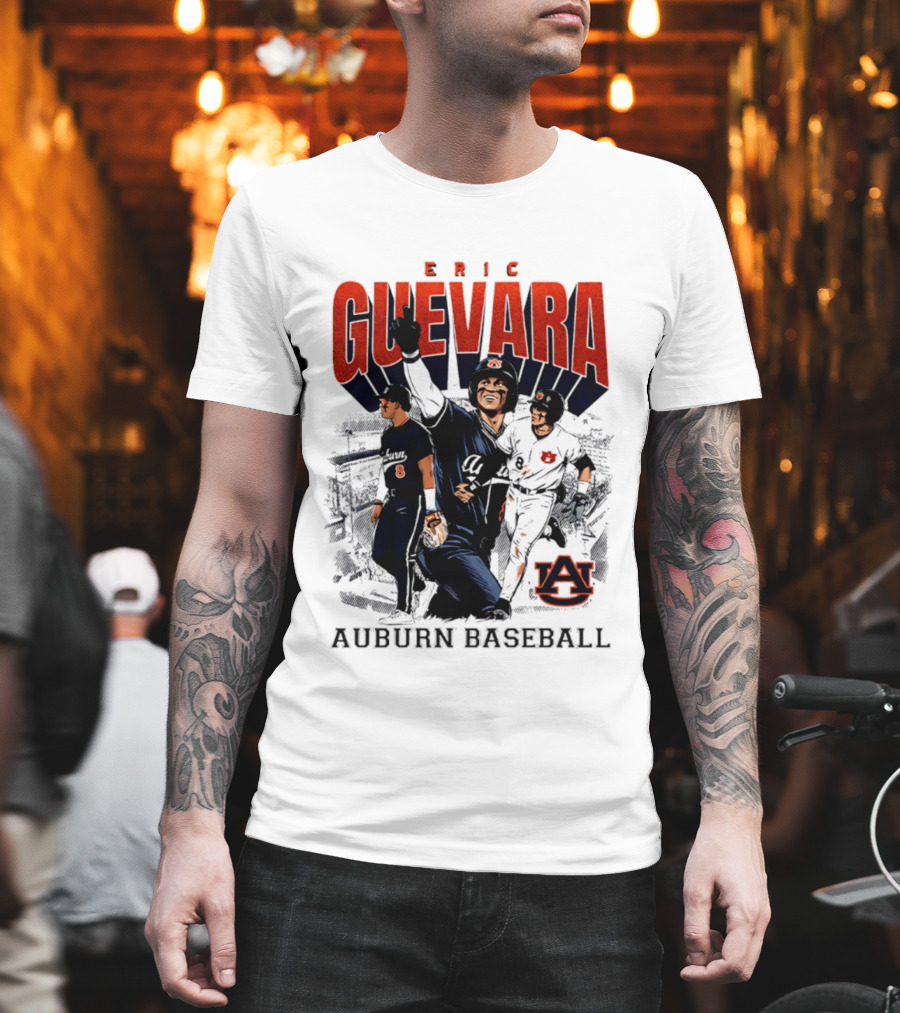 Eric Guevara Auburn Baseball Tigers Skyline T-Shirt