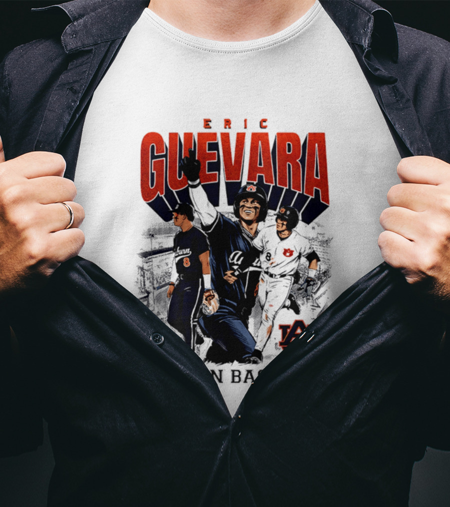 Eric Guevara Auburn Baseball Tigers Skyline T-Shirt
