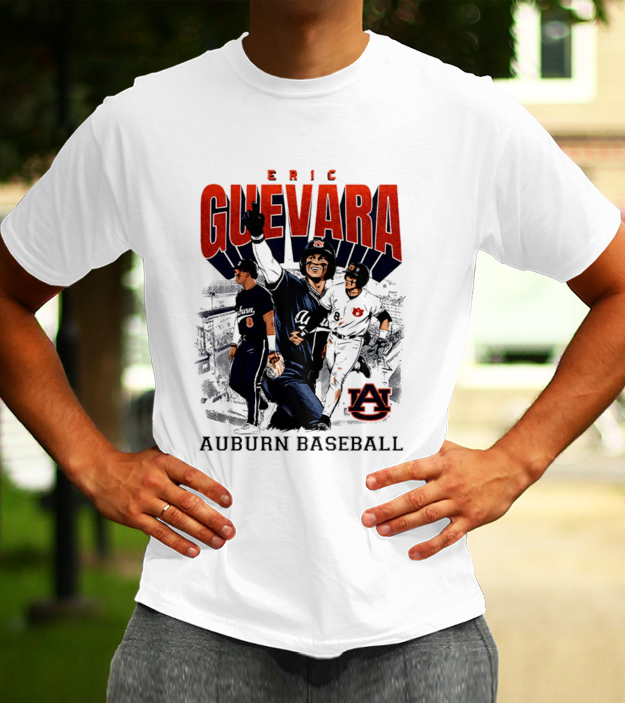 Eric Guevara Auburn Baseball Tigers Skyline T-Shirt