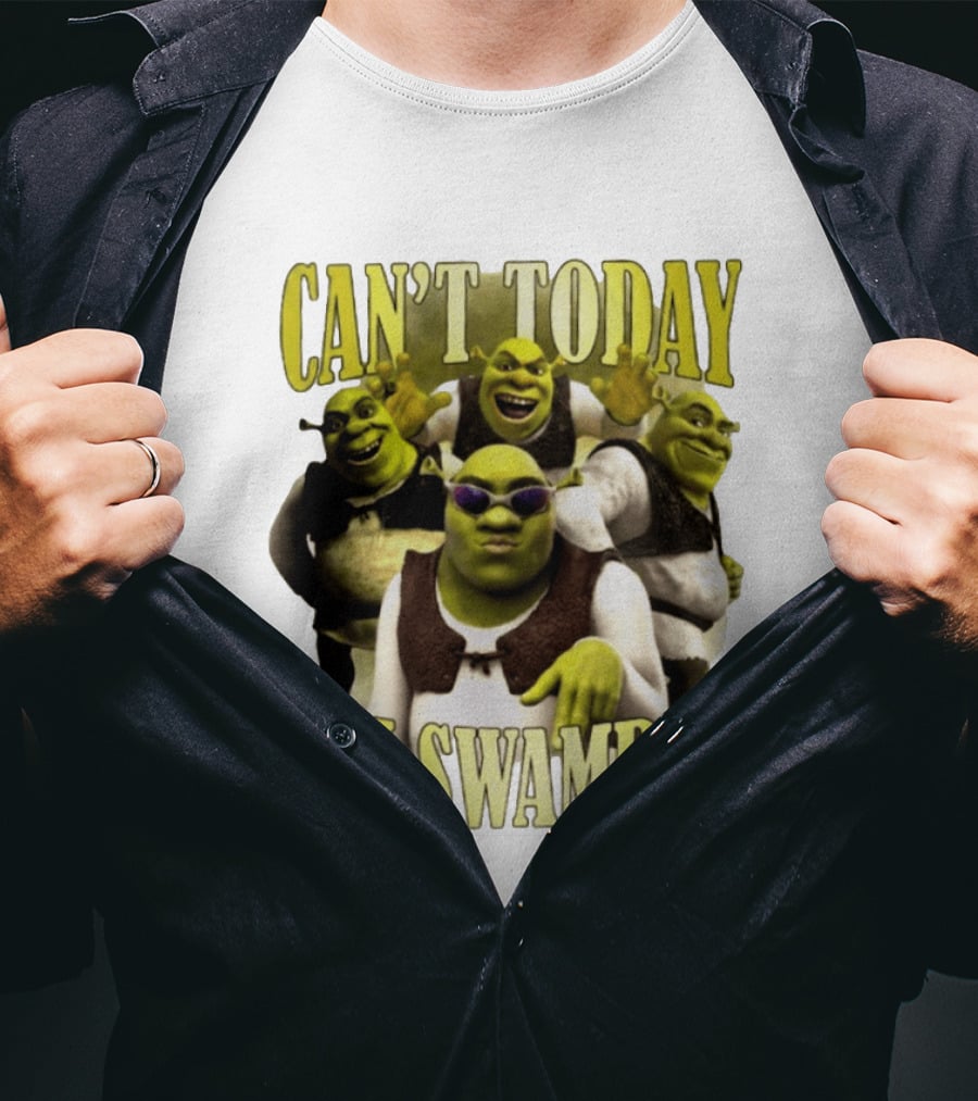 Can't Today I'm Swamped Shrek Characters Meme T-Shirt