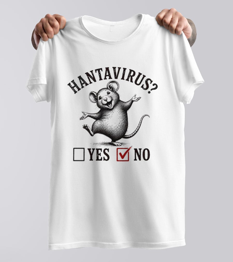 Hantavirus Mouse Yes No Checklist Red Checkmark T-Shirt