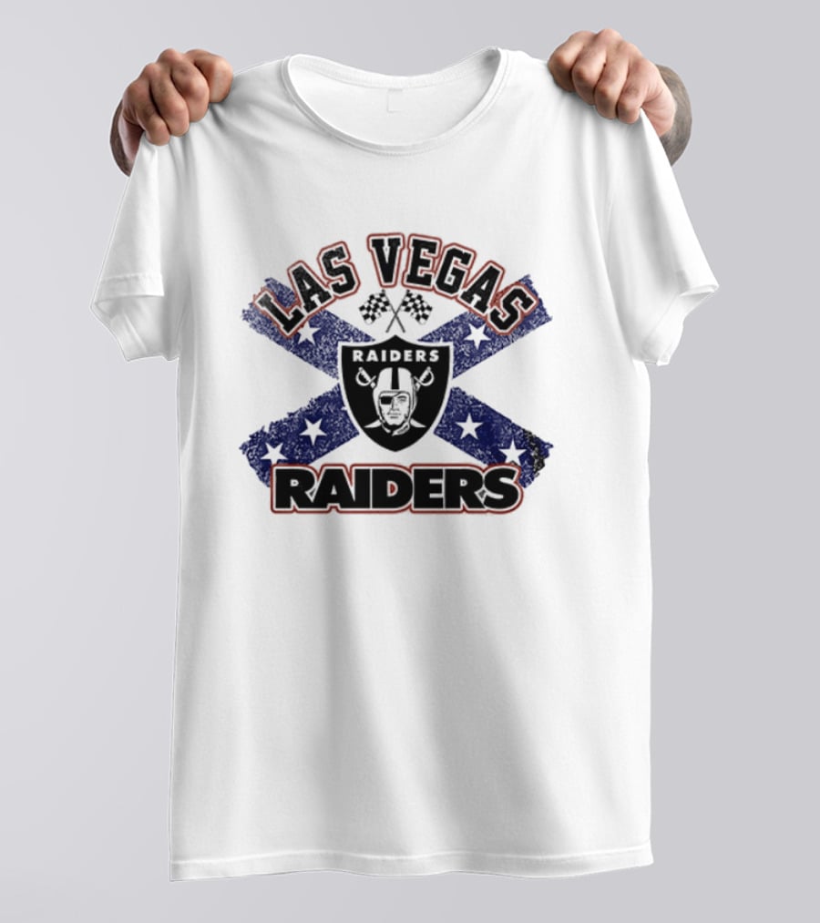Las Vegas Raiders Confederate Flag Crossover With Dukes Of Hazzard T-Shirt