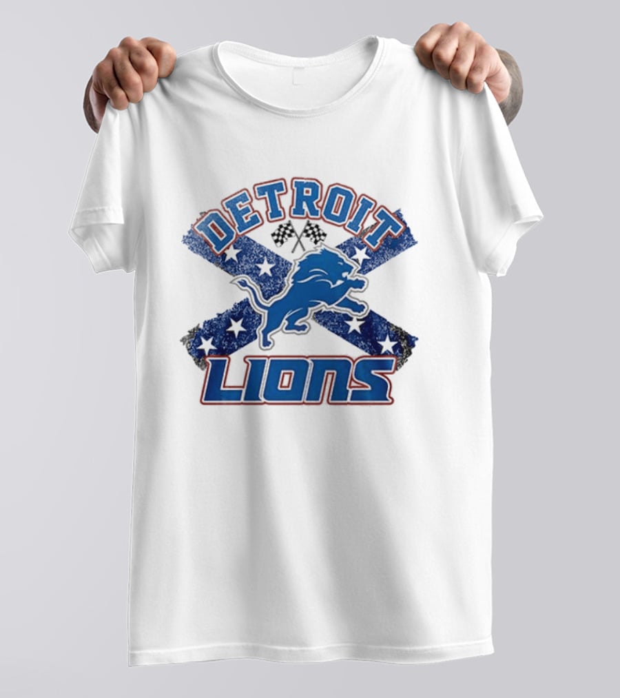 Detroit Lions X The Dukes Of Hazzard Caricature T-Shirt