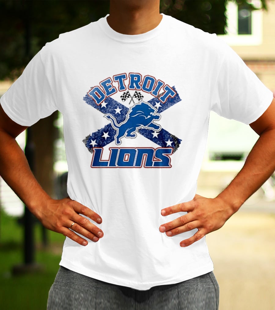 Detroit Lions X The Dukes Of Hazzard Caricature T-Shirt
