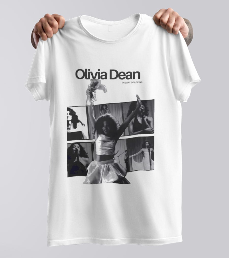 Olivia Dean Concert Performance Collage Black And White Photography T-Shirt