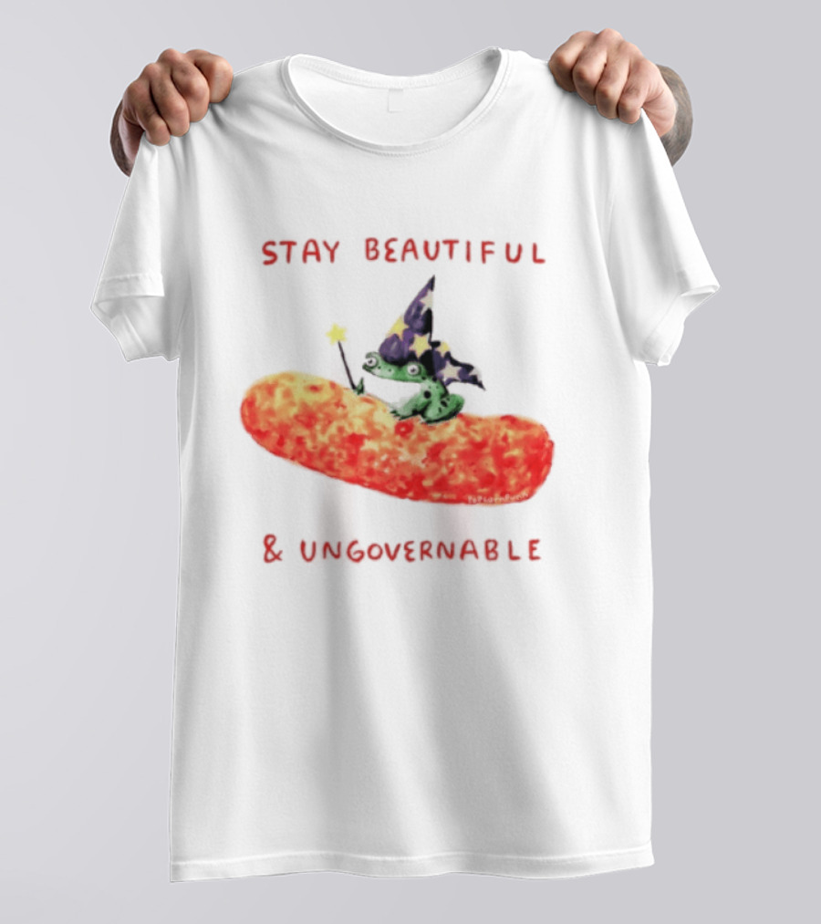 Stay Beautiful Ungovernable Wizard Frog Cheese Magic T-Shirt