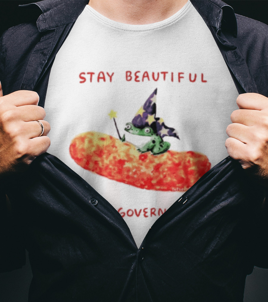 Stay Beautiful Ungovernable Wizard Frog Cheese Magic T-Shirt