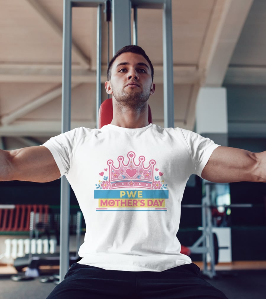 PWE Mother's Day Pink Crown Heart Flowers T-Shirt