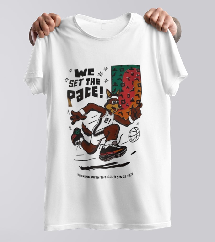San Antonio Spurs We Set The Pace Running With The Club Since 1973 T-Shirt