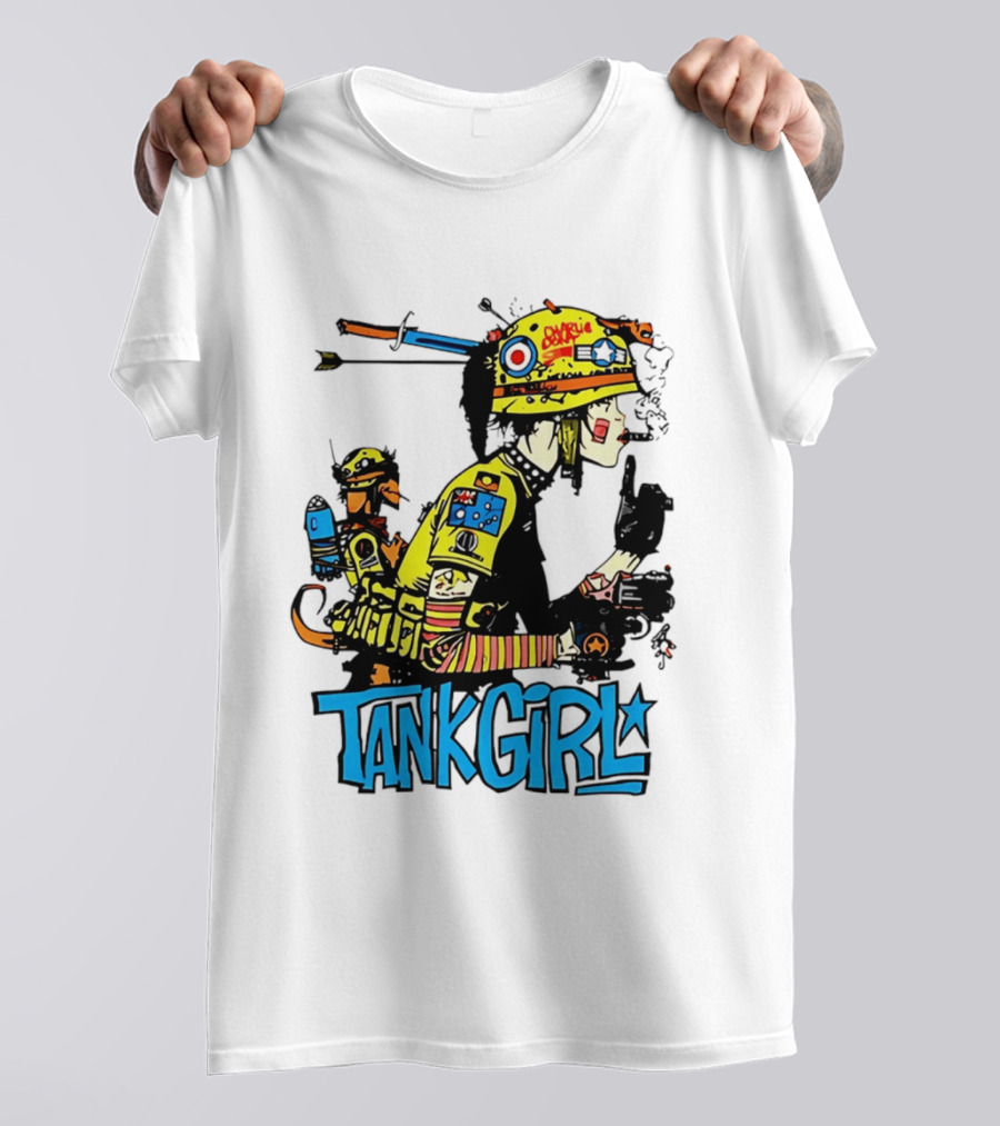 Tank Girl Vol 2 Comic Graphic With Booga And Classic Helmet T-Shirt