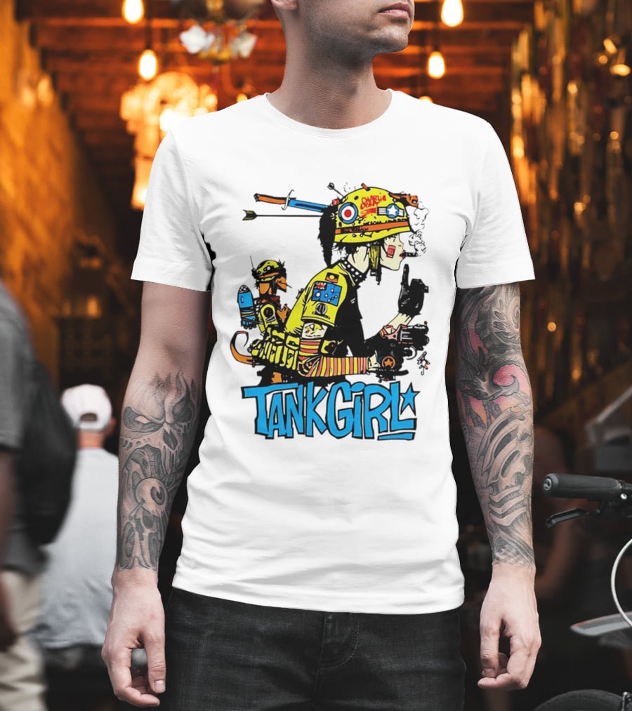 Tank Girl Vol 2 Comic Graphic With Booga And Classic Helmet T-Shirt