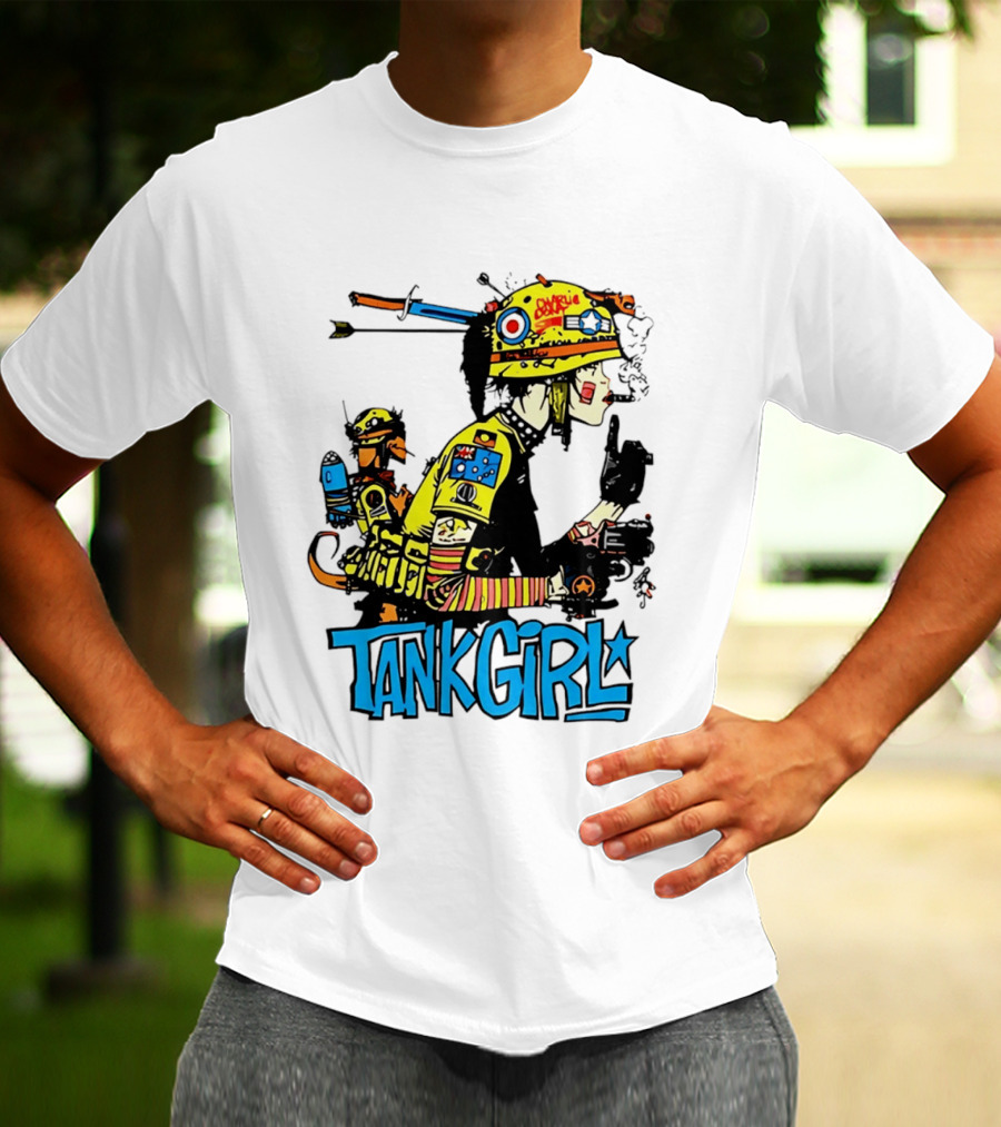 Tank Girl Vol 2 Comic Graphic With Booga And Classic Helmet T-Shirt