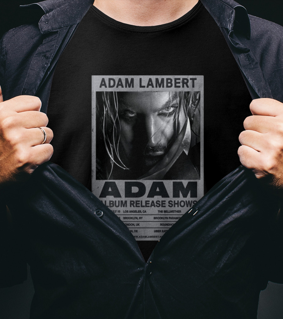 Adam Lambert Album Release Shows 2026 Los Angeles Brooklyn London Berlin T-Shirt