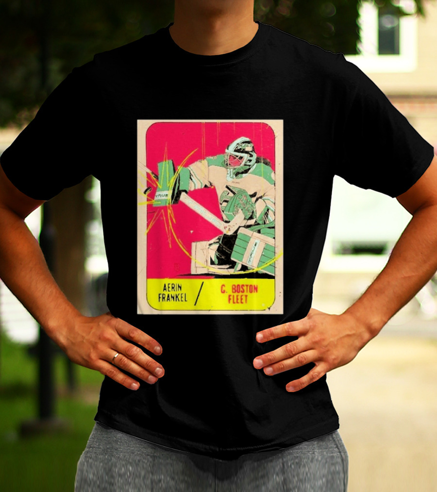 Aerin Frankel C. Boston Fleet Goalie Vintage Style Hockey Card T-Shirt