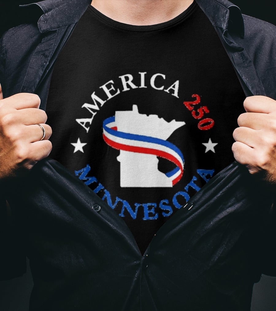 America 250 Minnesota State Celebration Patriot Stars T-Shirt