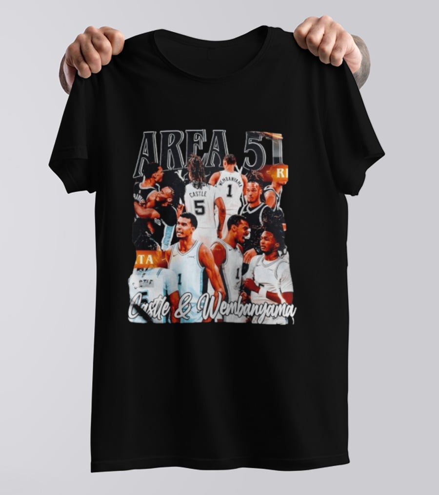 Area 51 Stephon Castle Victor Wembanyama San Antonio Spurs Basketball T-Shirt