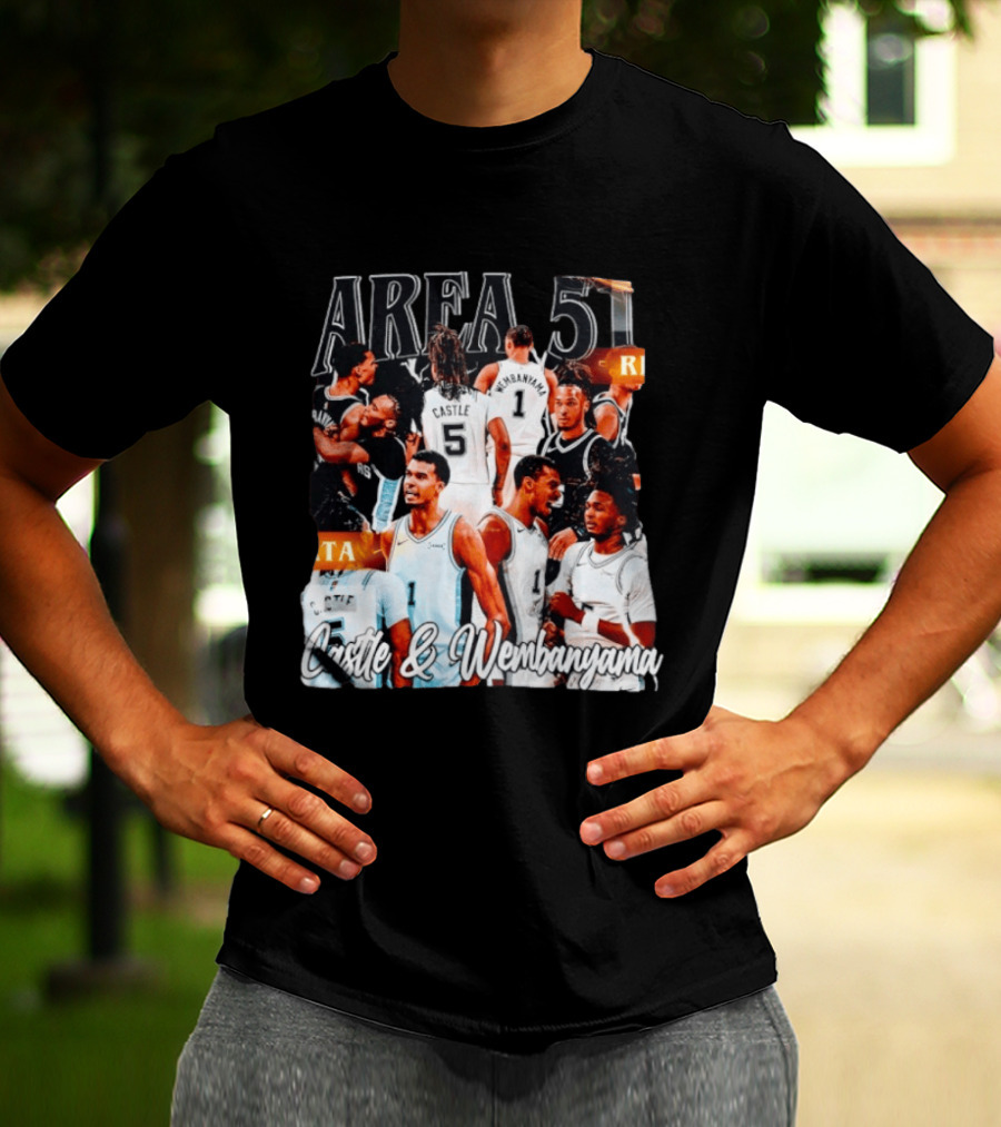 Area 51 Stephon Castle Victor Wembanyama San Antonio Spurs Basketball T-Shirt