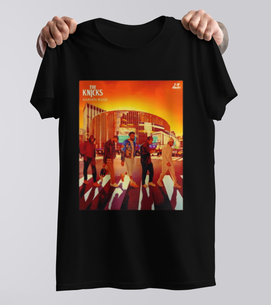 The Knicks Garden Road New York Knicks Madison Square Garden Abbey Road T-Shirt