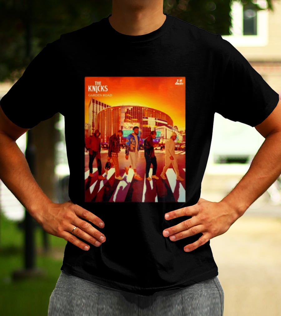 The Knicks Garden Road New York Knicks Madison Square Garden Abbey Road T-Shirt