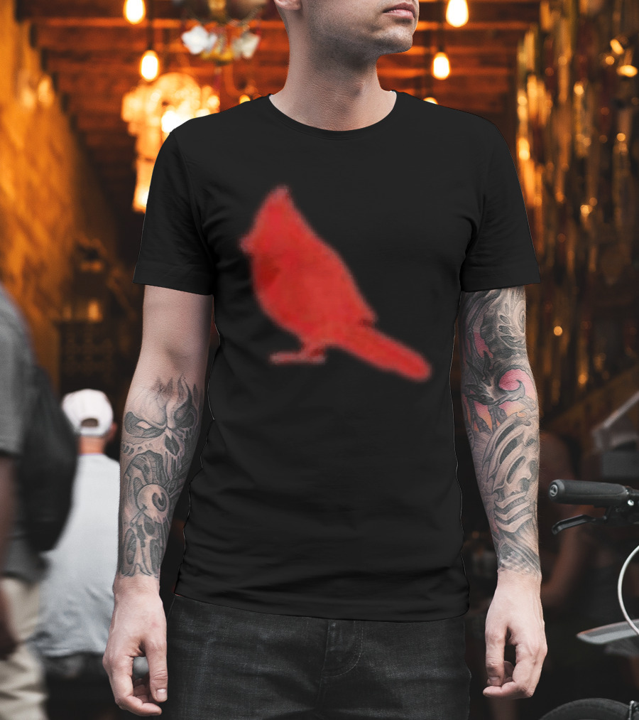 The Slumerican Cardinal Red Bird Stylized T-Shirt