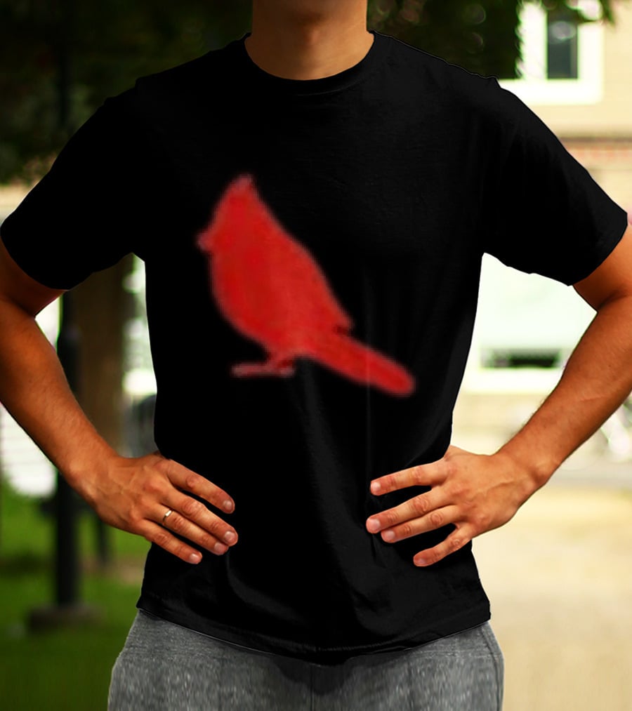 The Slumerican Cardinal Red Bird Stylized T-Shirt