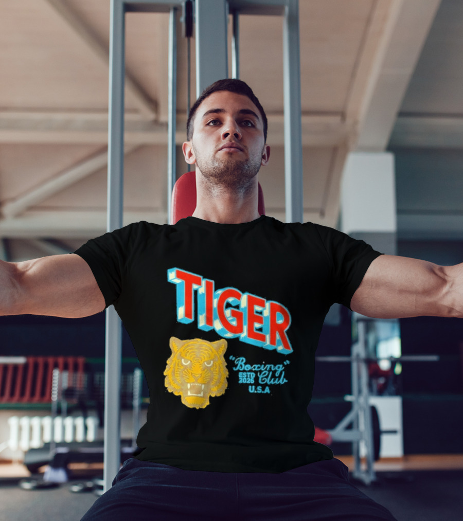 Tiger Boxing Club Estd 2026 USA Tiger Head Logo Sports Team T-Shirt