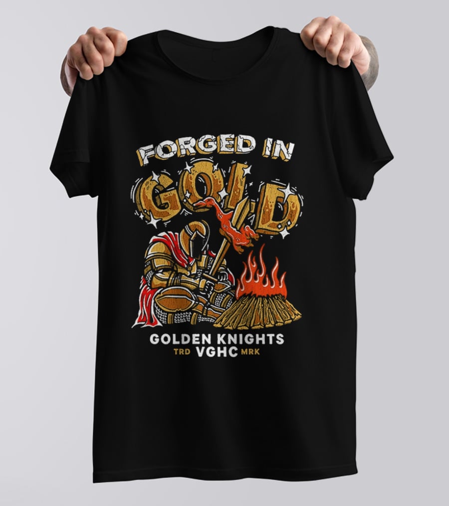 Forged In Gold Golden Knights TRD VGHC MMR Roasted Duck T-Shirt
