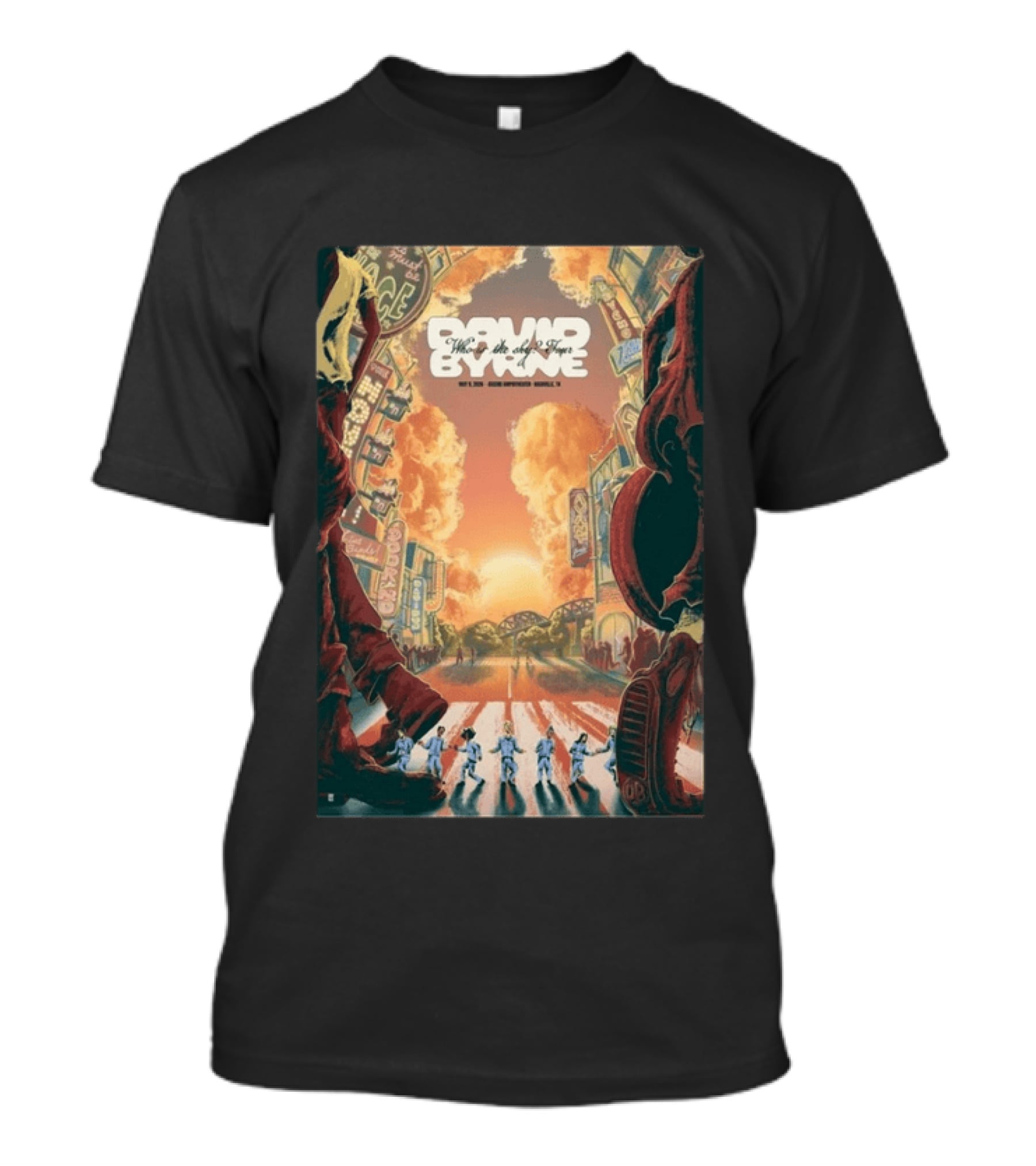David Byrne Who Is The Sky North American Tour 2026 Vintage Retro Cityscape T-Shirt