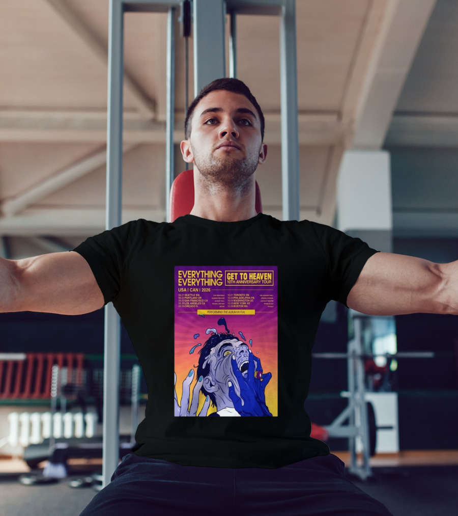 Everything Everything Get To Heaven 10th Anniversary Tour 2026 USA Canada Dates T-Shirt