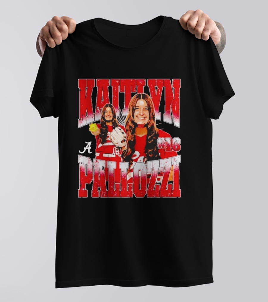 Kaitlyn Pallozzi Alabama Crimson Tide Softball Player #18 Collage T-Shirt