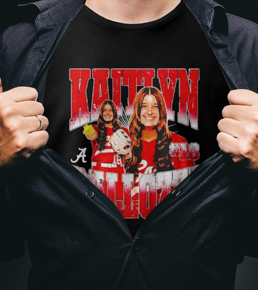 Kaitlyn Pallozzi Alabama Crimson Tide Softball Player #18 Collage T-Shirt