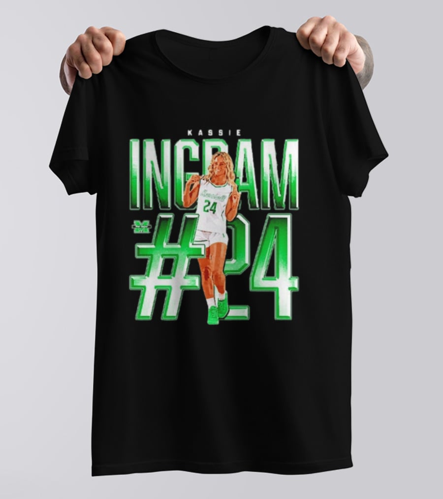 Kassie Ingram Marshall #24 Thundering Herd Team T-Shirt