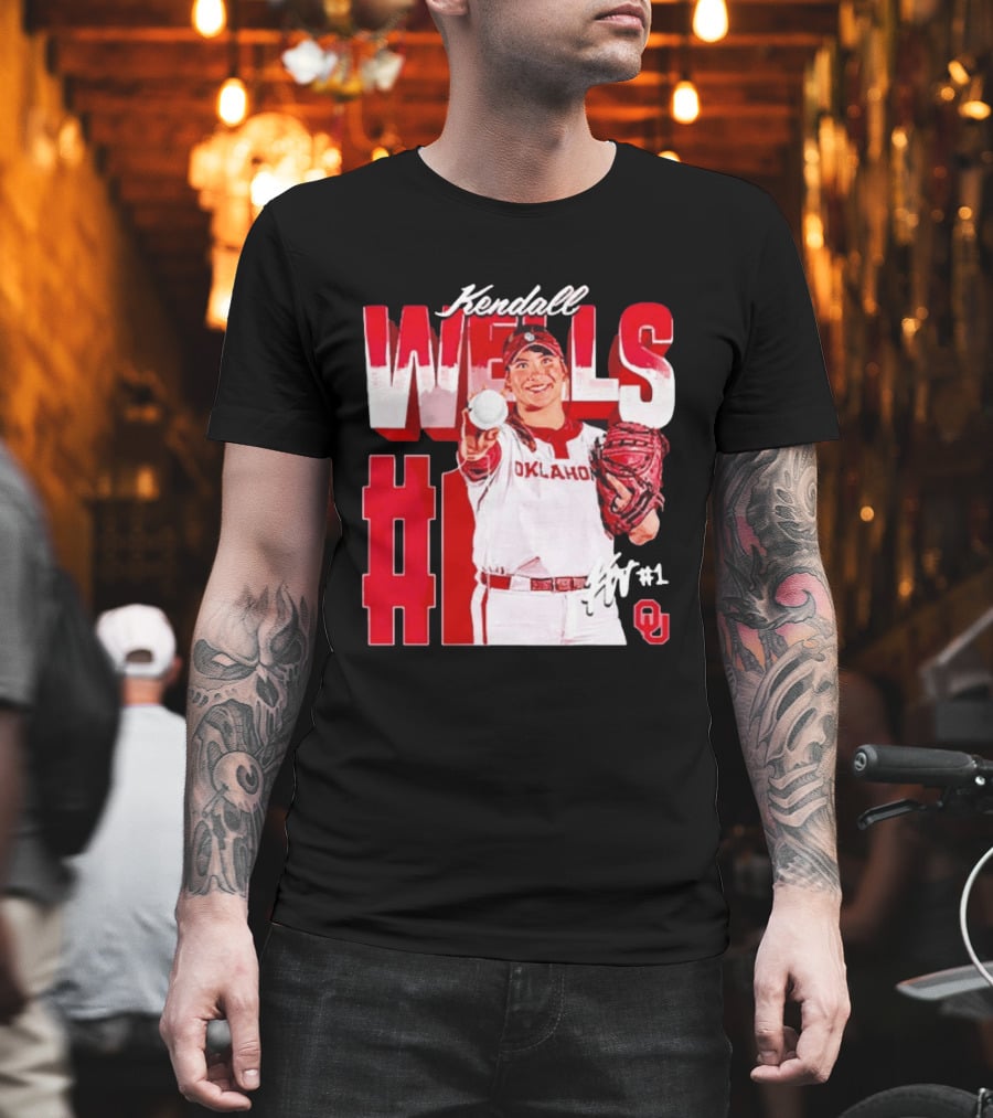 Kendall Wells Oklahoma Sooners Softball Player #1 T-Shirt
