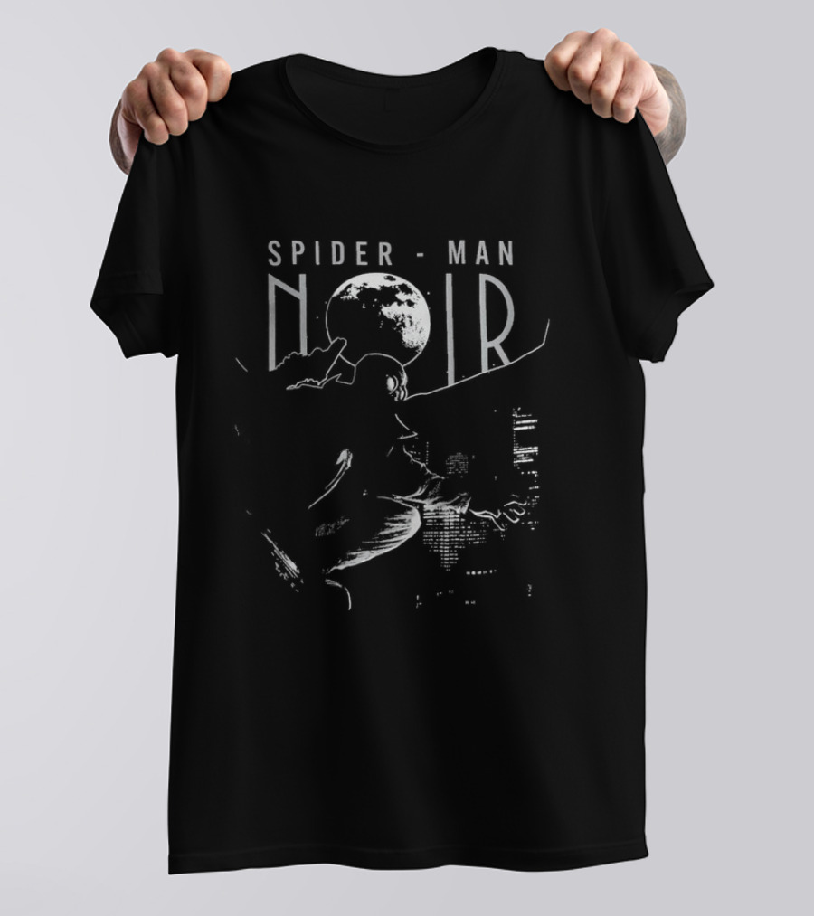 Marvel Spider Man Noir Skyline Crimefighter T-Shirt