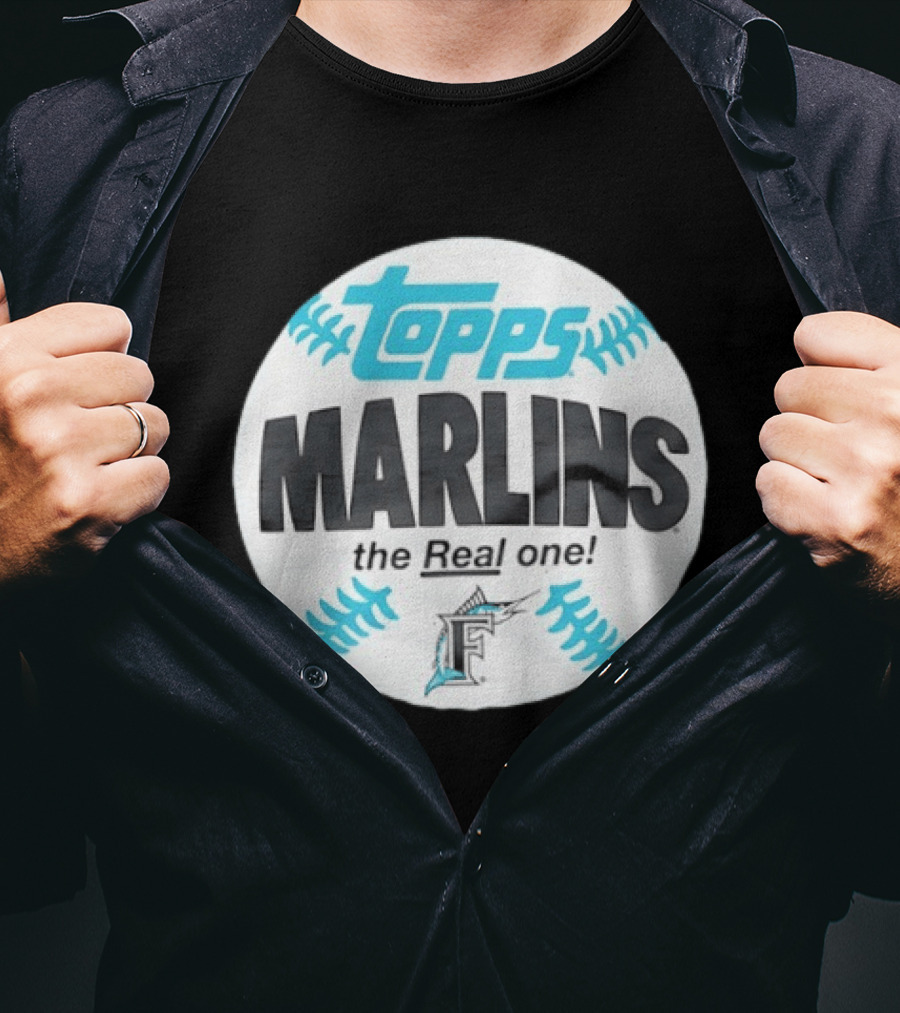 Topps Marlins The Real One MLB Miami T-Shirt
