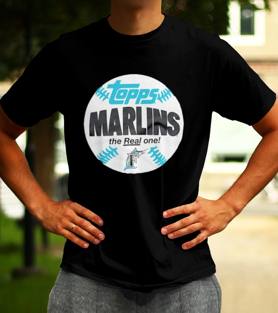 Topps Marlins The Real One MLB Miami T-Shirt