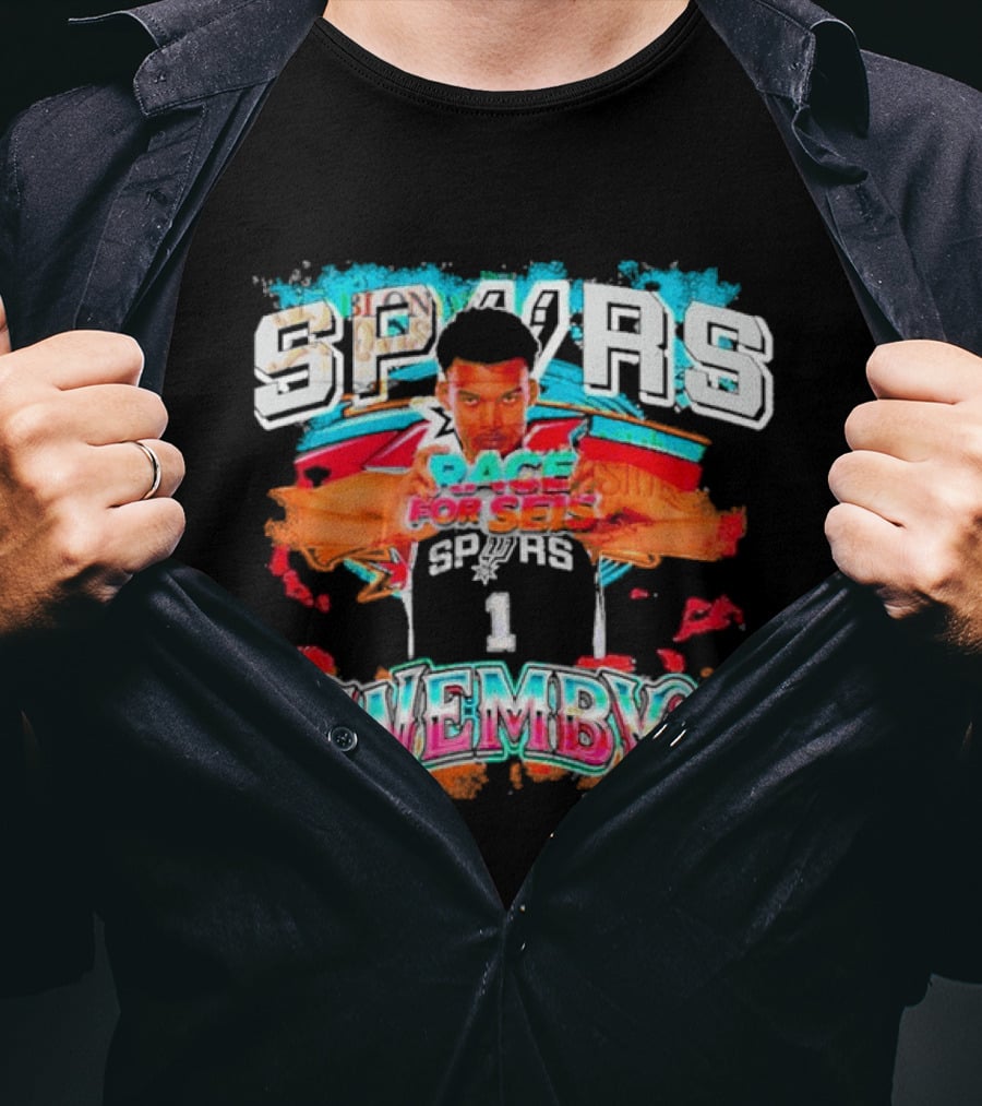 Spurs Race For Seis Spurs Wemby Victor Wembanyama T-Shirt