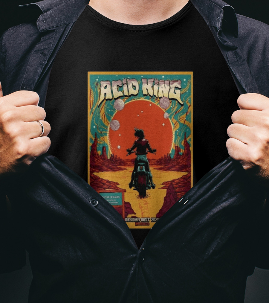 Acid King Obsidian Dust European Tour 2026 Busse Woods 30th Anniversary T-Shirt