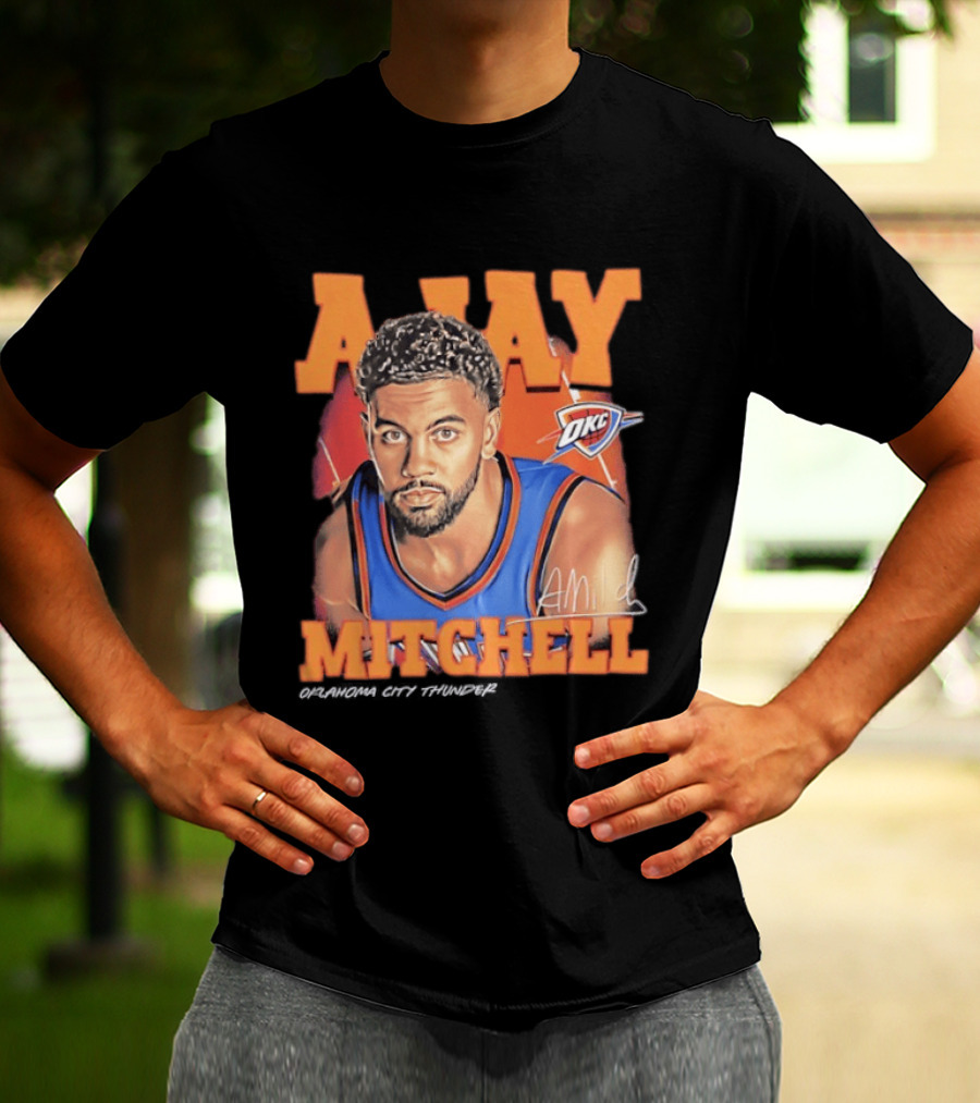 Ajay Mitchell Oklahoma City Thunder OKC Airbrush T-Shirt
