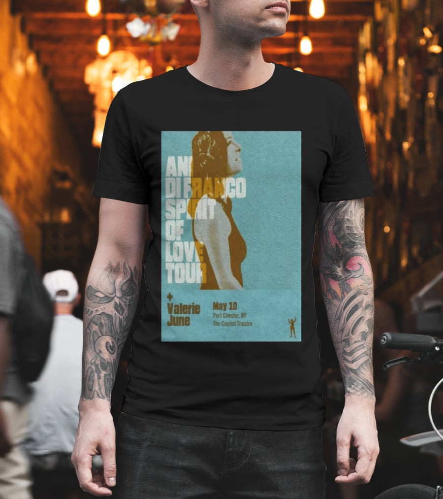 Ani DiFranco Spirit Of Love Tour May 10 Port Chester NY The Capitol Theatre Valerie June T-Shirt